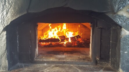 brick wood fired oven cooking wood