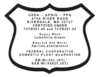 Michigan Fuelwood Products USDA certification stamp